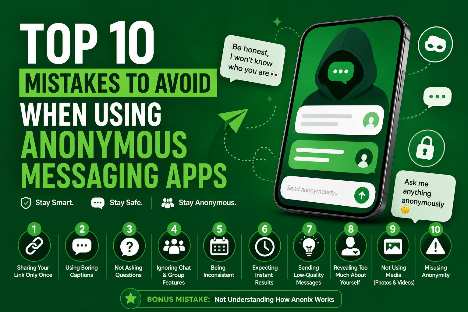Top 10 Mistakes to Avoid When Using Anonymous Messaging Apps