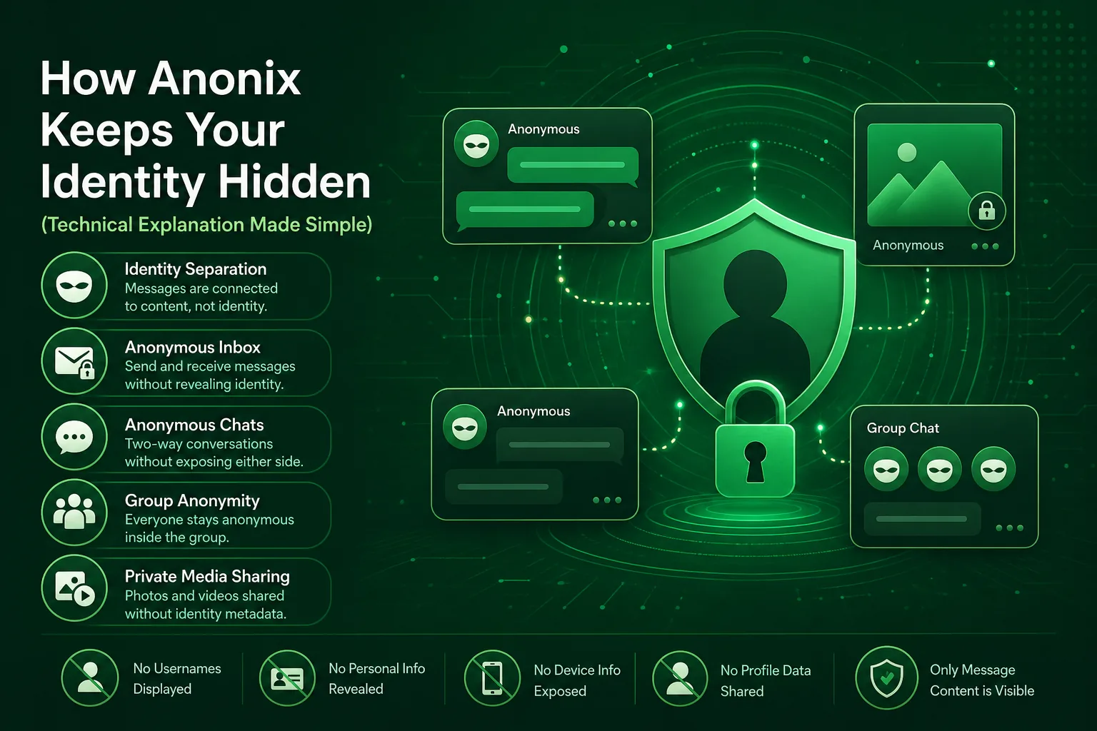 How Anonix Keeps Your Identity Hidden (Technical Explanation Made Simple)